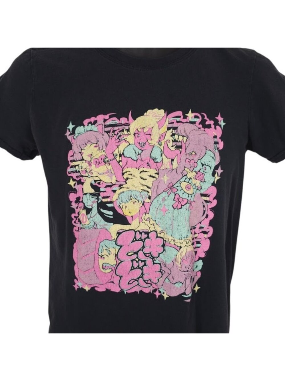 Doki Doki Crate Anime T Shirt Womens Size Small Black Spooky Kawaii Tokimekiwaku